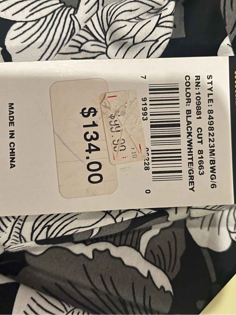 Donna Ricco Black and White Floral Midi Dress Sz 6 - Picture 4 of 7